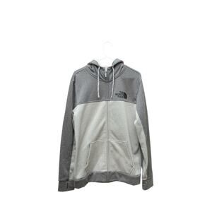 The North Face Full Zip Hoodie Men’s L Gray Logo Hooded Sweatshirt